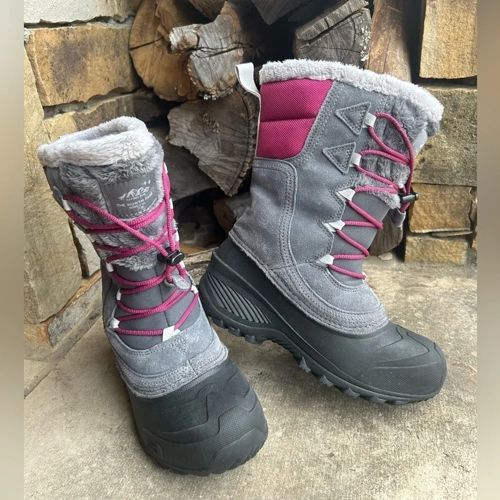 The North Face Heat Seeker waterproof winter snow‎ kids boots Sz-3. K